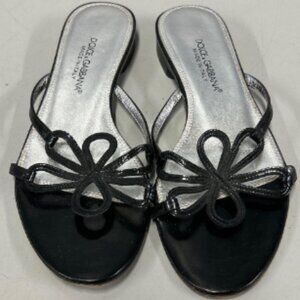 Dolce & Gababana Black Slide Sandals Size 35